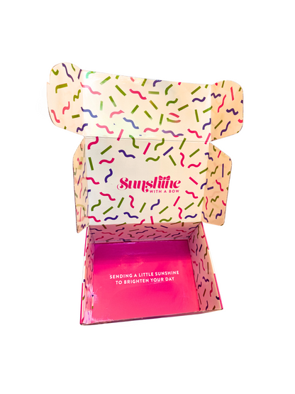 The BEST Sunshine Care Package in Navy and White AKA "HUG IN A BOX" Sunshine With A Bow